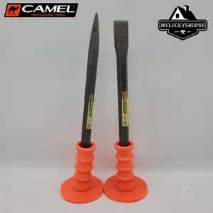 Camel Pahat Batu Beton Bulat Pipih Lancip 12 inch Pahat Topi Tembok 12inch