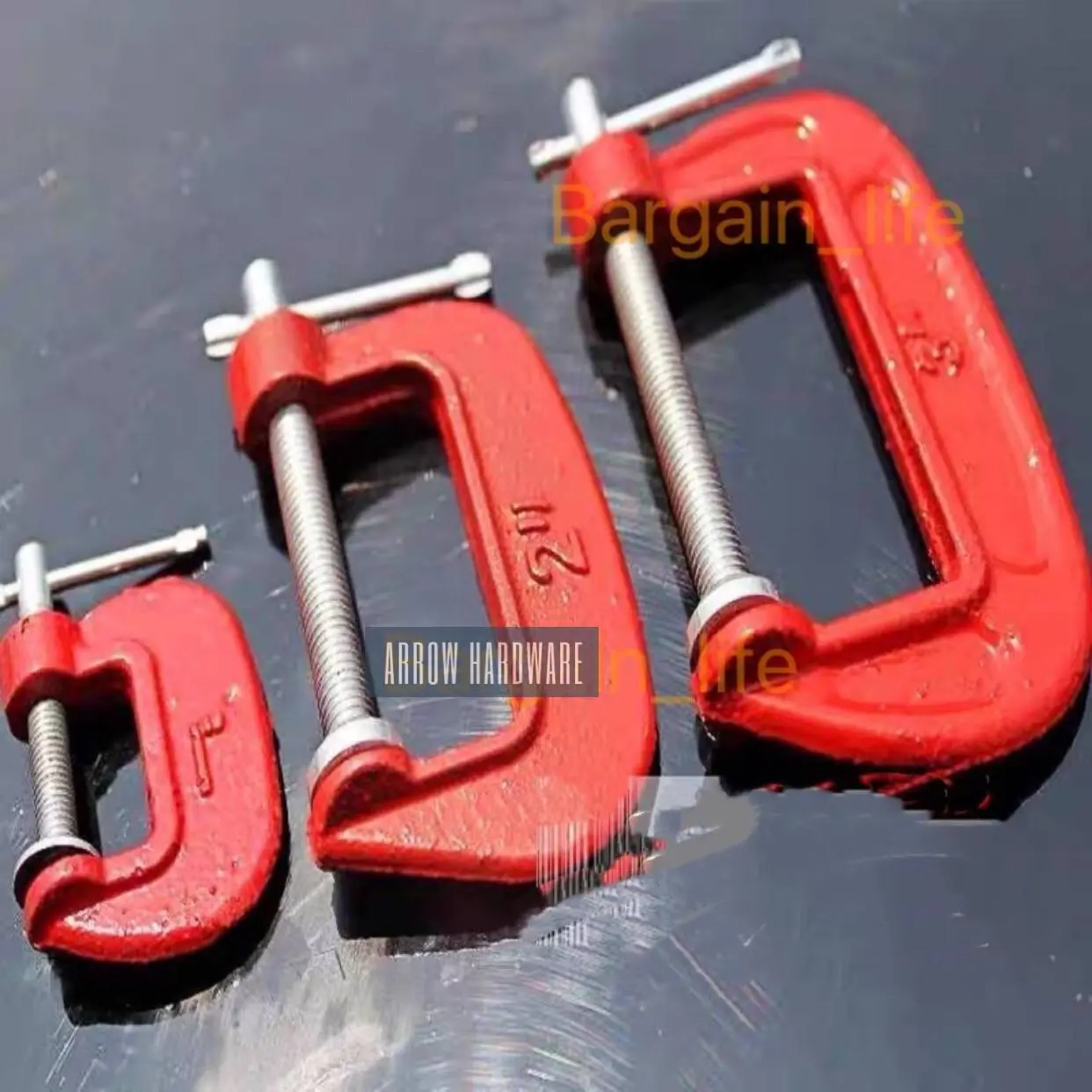 3pcs Metal G-clamp Handyman Woodworks Carpenter Vise Grip