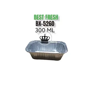 10 PCS Aluminium Foil Tray BX-5260 - Wadah Aluminium CUP BX5260 Cetakan Kue BEST FRESH WADAH MAKANAN 300ML 13.5CM