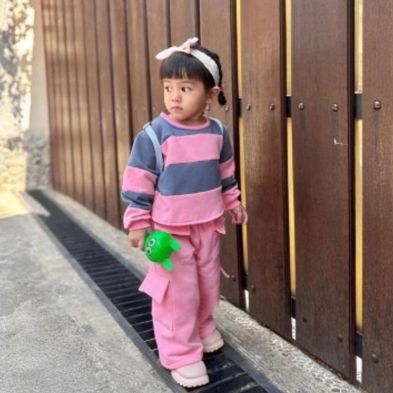 Setelan Sweater Cargo Anak Usia 1-12 Tahun Pakaian Anak Laki-Laki dan Perempuan 1