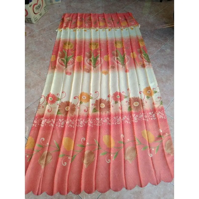 Gorden Ami Jendela Pintu GA-01 Gorden Plisket Motif Bunga Tulip dan bunga Mawar Kain Gorden 8