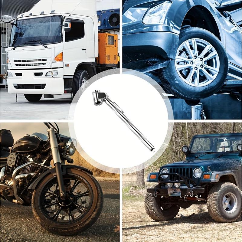 Product Introduction of Stainless Steel Tire Pressure Gauge, 10-120 PSI Heavy Duty Measurement Tool, Durable Insulation Material, Vehicle Tire Air Pressure Tester for Trucks & Cars 10