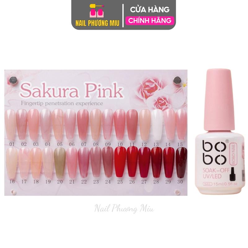 Sơn Thạch BOBO Lẻ Màu Hot Rượu Vang 28, Thạch Hồng 15, Nước Gạo 13, Trắng Sữa Lẻ Chai 15ml Chất Đậm Mướt Làm Nail Sơn Gel Nữ thạch hồng nude