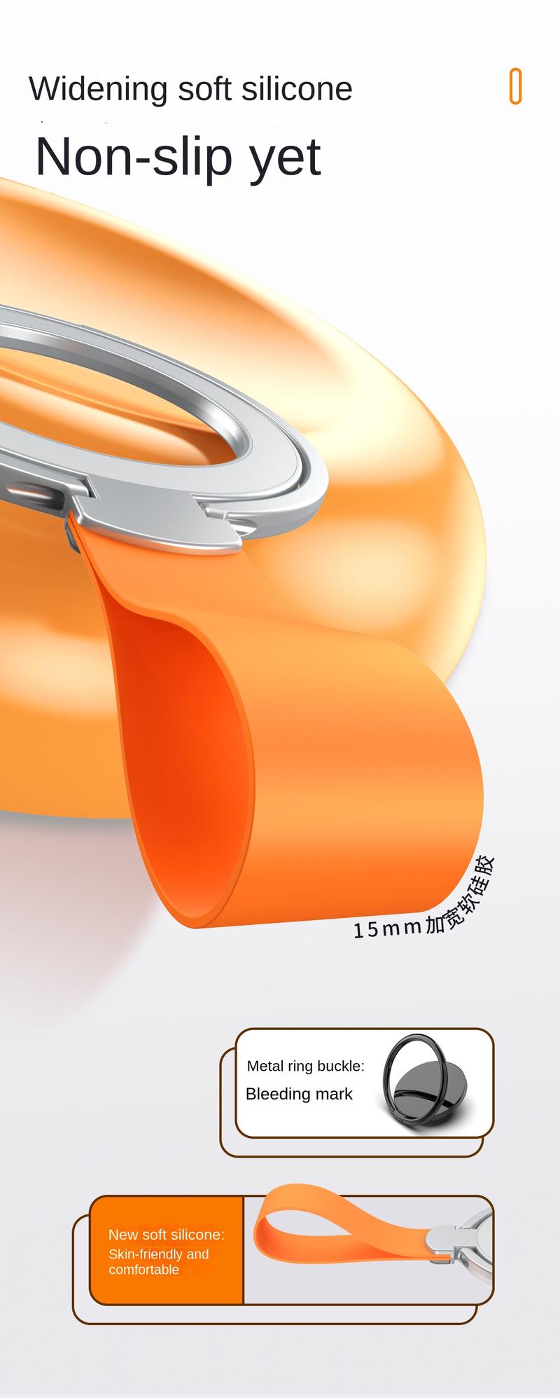 Product Introduction of Magnetic Stand Ring Holder New Metal MagSafe Phone Portable Desktop New Wholesale Silicone Hand Strap 8