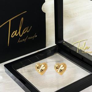 TALA hand made Heart Earring Golden Stud Earrings Accessories for Women Love Eearrings chain necklace men meteor pendant donkiss photo locket thanos pill medusa bff elephant naruto khabalah symmetry lab charm pretzel eccedentesiast best friend poison tree