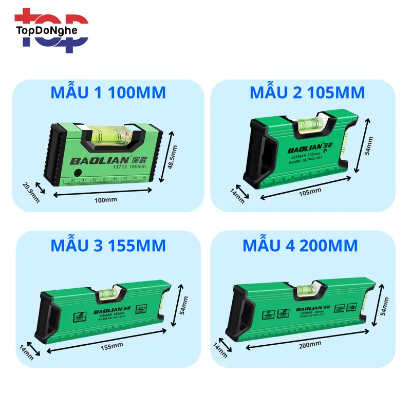 Thước thuỷ nước livo mini BAOLIAN đo  chiều  cân bằng chuẩn - Cao cấp chính hãng - Nam chấm từ cực mạnh 6