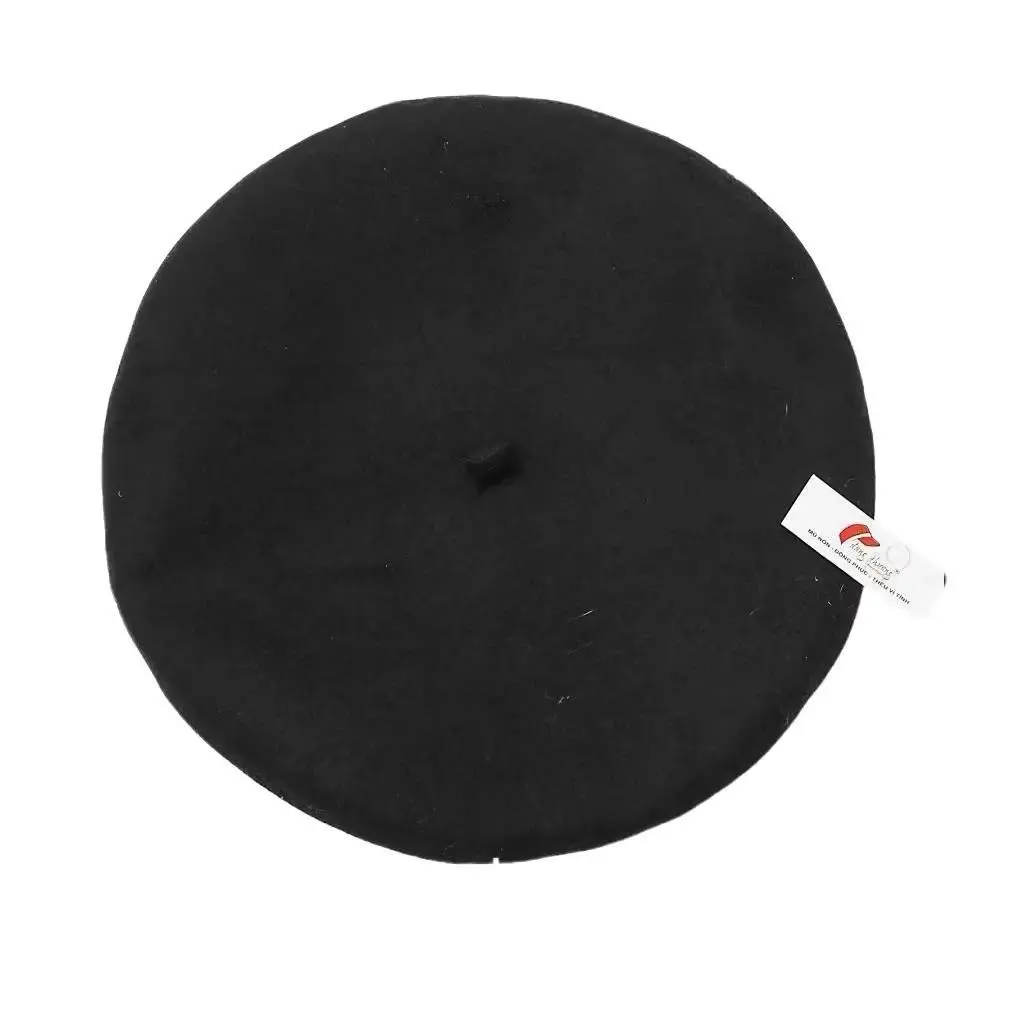 Mũ nồi beret Nỉ Dạ dày dặn ( không phải loại len mỏng) màu ĐEN