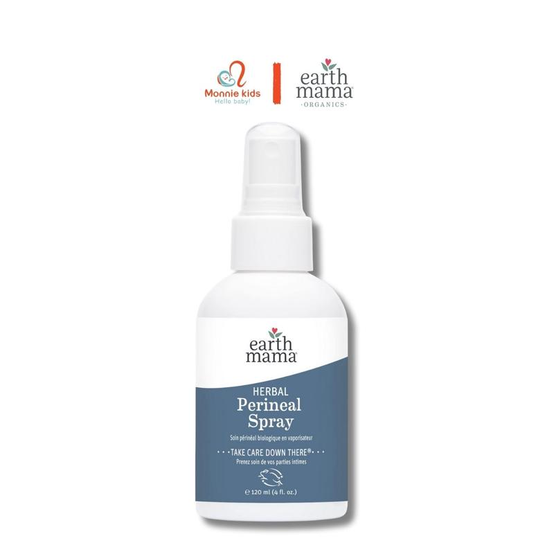Xịt giảm đau tầng sinh môn cho mẹ Earth MaMa Herbal Perineal Spray 120ml - Monnie Kids