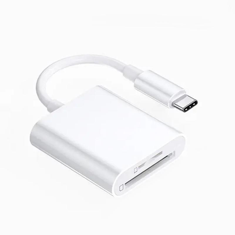 2 In 1 Type-C Card Reader, USB-C Card Reader for SD & TF Card, Phone Accessories, Portable Multi-functional SD Card Adapter, Memory Card Reader For Mobile Phone Laptop PC 5
