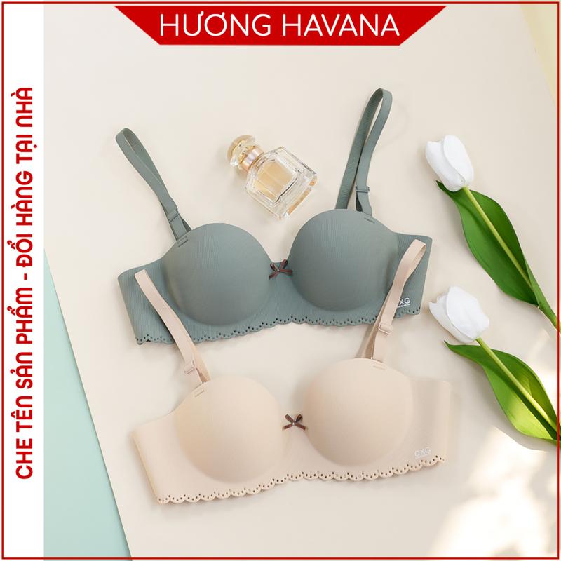 Áo lót nữ cup ngang quả tròn không gọng Áo Ngực đệm đúc su 3cm dây có thể tháo rời FLA599