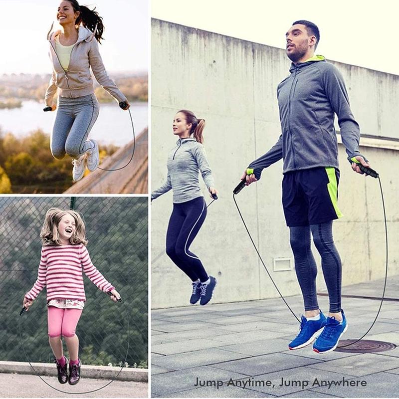 Product Introduction of Skipping Rope Fitness Physical Training Yoga Forged Skipping Bearing Wire Rope Rope Skipping P2V7 42