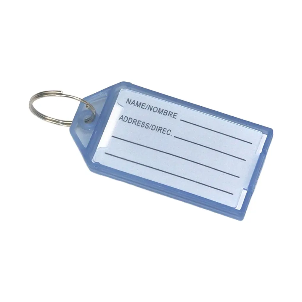 Keychain Name Tag Luggage Bag Hanging Card Keyring Portable Key Chain Visible Classification Holder Label Handbag Suitcase