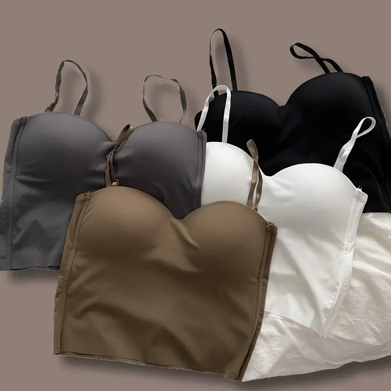 4 Colors Camisole For Women Fitness Crop Tops Mujer Ropa Summer Elegant Sexy All-match Casual Топ Женский Aesthetic Solid New