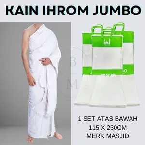 Kain Ihram Kain Ihrom Merk Masjid Haji Umroh / Kain Ihram muslim Import 115x230