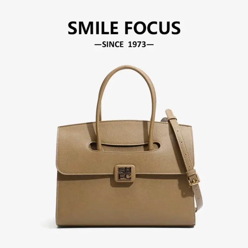 [Túi Hoàng Gia] SF-3180 SMILE FOCUS. Túi xách Chuẩn Chính Hãng Smile Focus Sang Trọng, Đẳng cấp, Thời Thượng.Da bò. Màu nâu