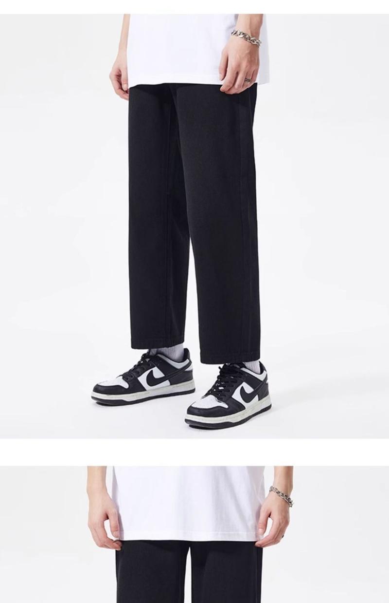 Product Introduction of Quần Jean Nam, Xu Hướng Phong Cách Mỹ, 2023, Màu Sáng Xếp Nếp, Cropped Xén, Quần Thẳng Thường Ngày Quần Hợp Xu hướng 5