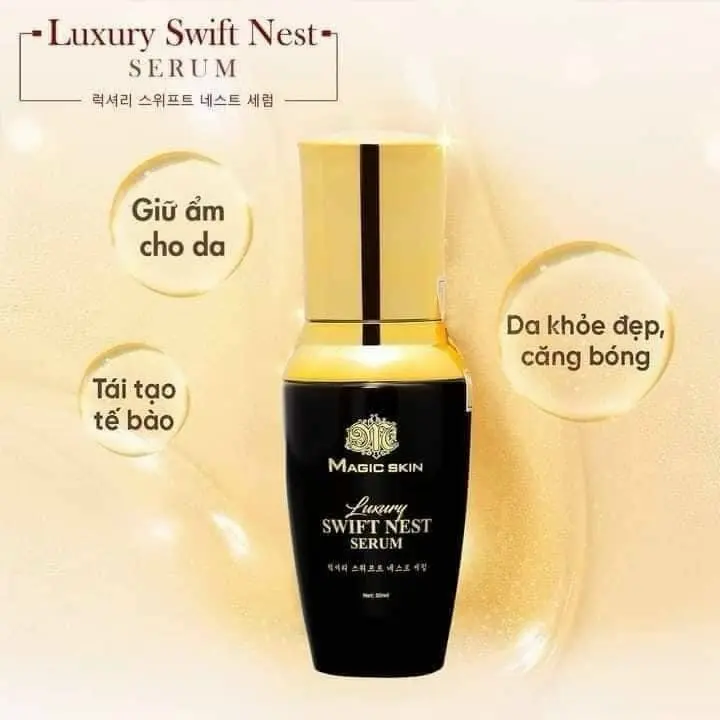 Serum Yến tươi chiết xuất từ dịch Yến giupa cấp ẩm cho da , giúp da trắng sáng , mịn màng , căng bóng hỗ trợ tình trạng chống lão hóa cho da