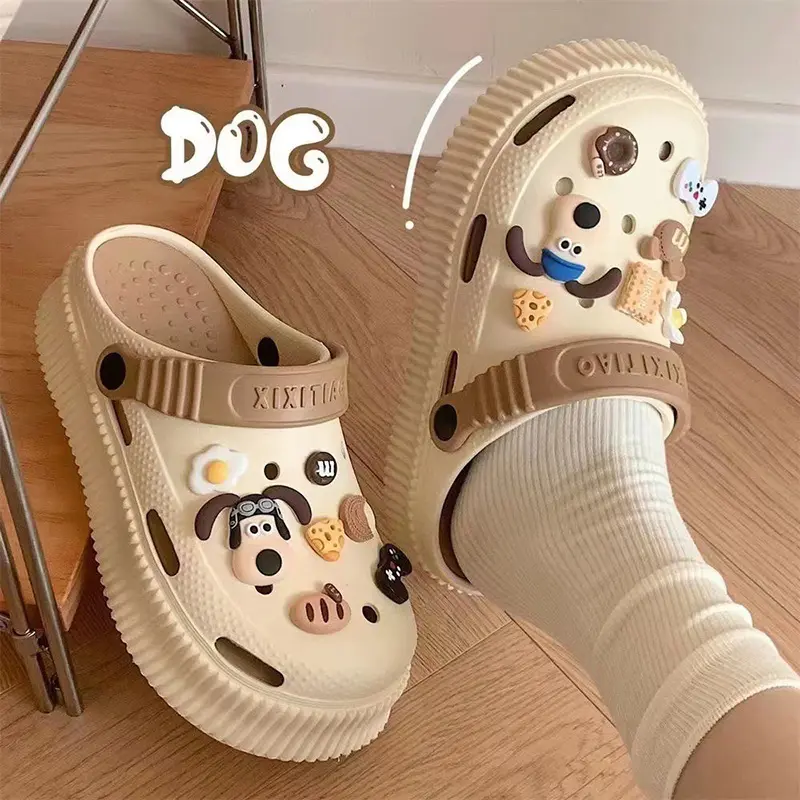 Comanier Sandal Kodok Dewasa Wanita Classic Bae Clog Sepatu Sendal Baim Wedges Platform EVA Square Toe 8