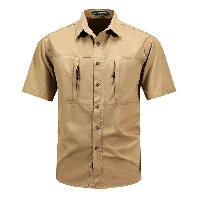 KEMEJA TACTICAL PRIA LENGAN PENDEK / KEMEJA PRIA OUTDOR Slimfit Casual Formal Basic Distro Kerah Tangan Katun