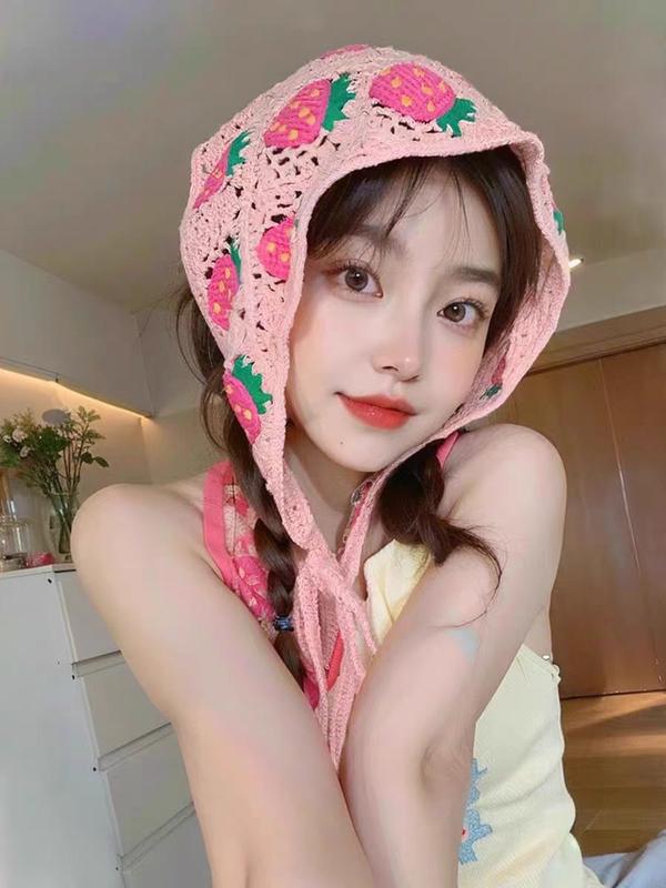 HÀNG SẴN-MIỄN SHIP Khăn Tam Giác Trùm Đầu Hot Trend Băng Đô Đan Len Khăn Choàng Cổ Đi Du Lịch Sinh Nhật