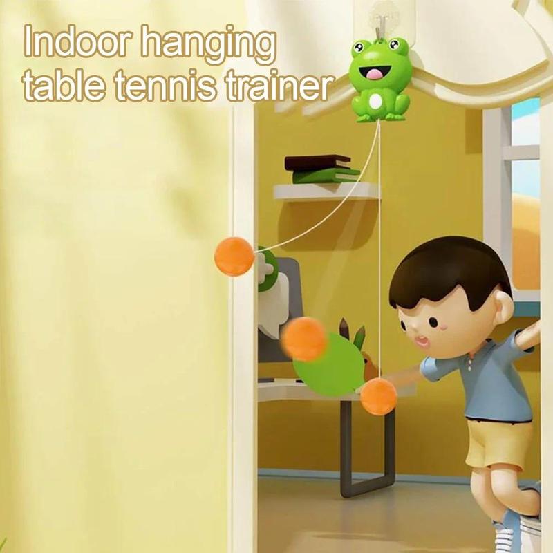 Product Introduction of Indoor Hanging Table Tennis Trainer Automatic Line Up Door Frame Suspended Table Tennis Ball Machine Hand And Foot Coordination 28