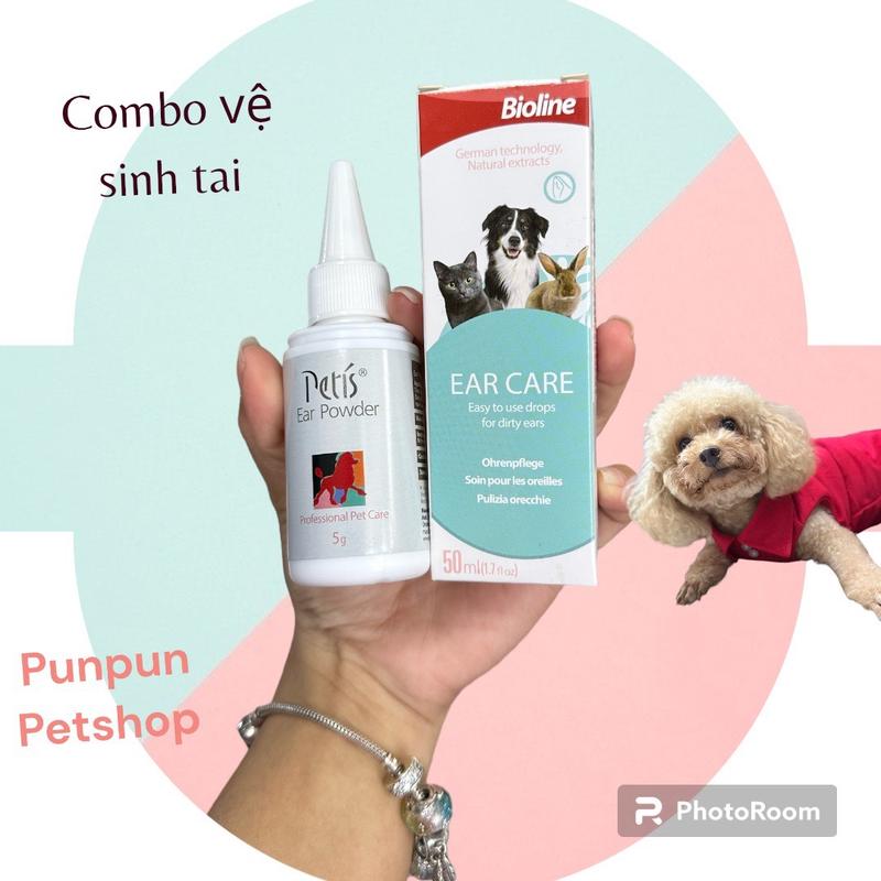 Combo vệ sinh tai cho chó mèo- Pun pun Petshop 0