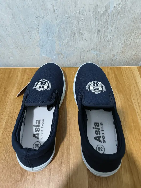 Giày Sỏ Lười Asia M006 Đen - Dành Cho Đi Bộ, Tập Dưỡng Sinh, Bảo Hộ Lao Động Nam Đế Bằng Cao Su 5