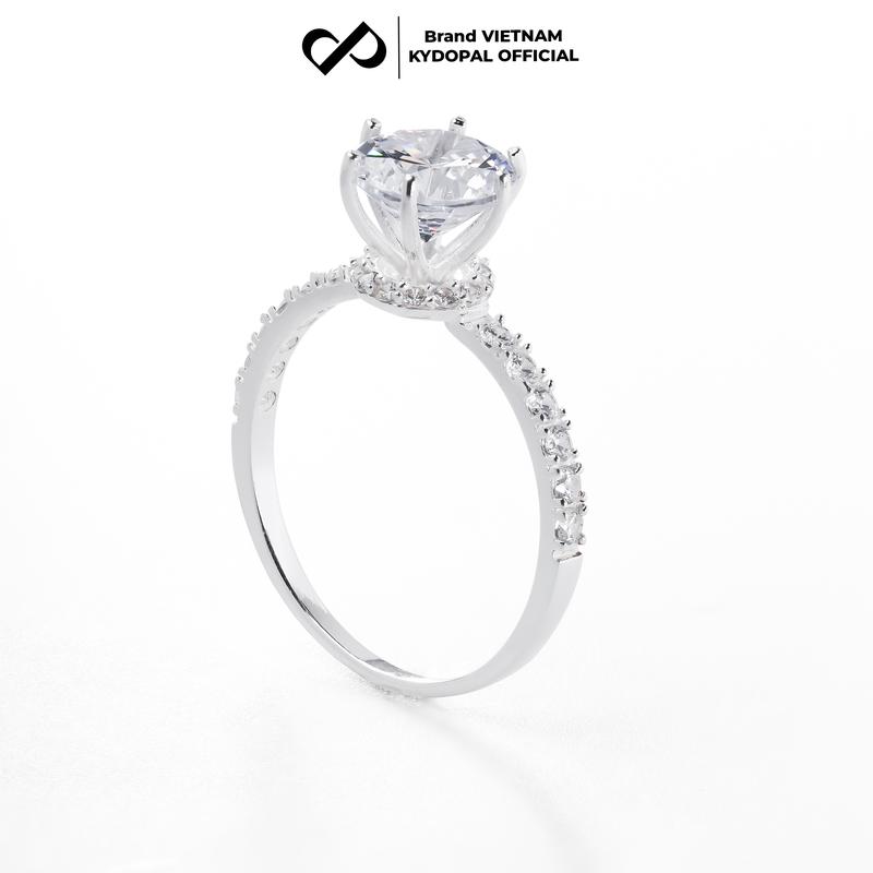 Nhẫn bạc nữ KYDOPAL đính đá trang sức bạc cao cấp 925 - PAL9A9N2