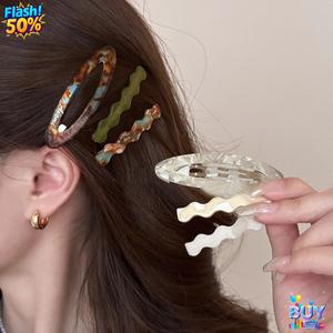 กิ๊บติดผมอะซิเตท 3 แพ็ค สำหรับผู้หญิง ระดับไฮเอนด์ เหมาะสำหรับหน้าผากและหน้าม้า หมุดบ๊อบบี้ คลิปข้าง คลิปบีบี เครื่องประดับผม ราคาไม่แพง หรูหราและทันสมัย สไตล์ขั้นสูง วางจำหน่ายในปี 2025