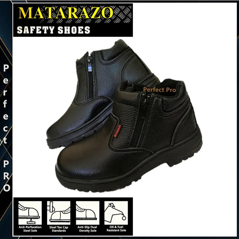 Product Introduction of Matarazo - รองเท้าเซฟตี้ผู้ชาย มีซิป หัวเหล็ก ทรงกลาง รองเท้าเซฟตี้ 608 39