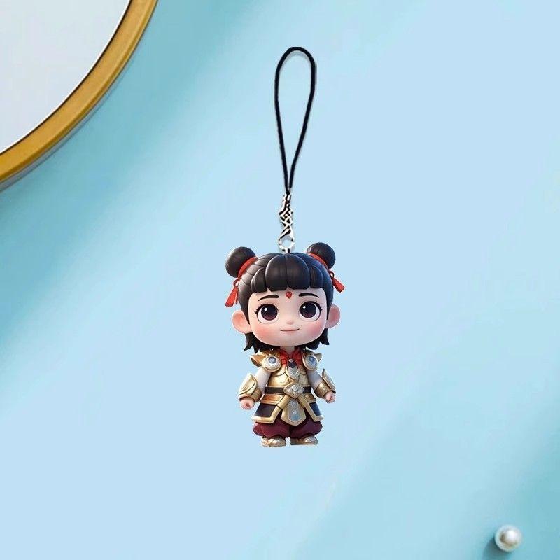 Product Introduction of เสน่ห์โทรศัพท์มือถือ, เด็กชายเวทมนตร์ Nezha ใหม่, การออกแบบทะเลที่มีเสียงดัง, จี้กระเป๋านักเรียน, จี้อะคริลิคแบน, เครื่องประดับ Nezha AO C 5