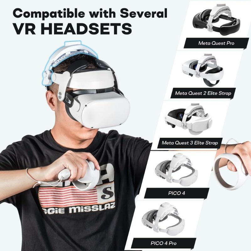 Product Introduction of Dây Đeo Đầu, Dành Cho Meta Quest 3, Vỏ Silicon, Vỏ Mặt, Phụ Kiện Tai Nghe Mũ Bảo Hiểm VR, Vỏ Bảo Vệ Chống Trầy Xước, Tương Thích Với Quest 3 / 2 / Pro / Pico4, Bao Gồm Phụ Kiện 2