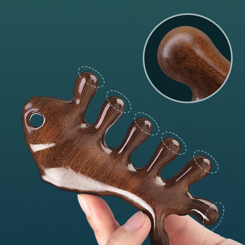 Product Introduction of Lược Mát Xa Bằng Gỗ Đàn Hương, Hình Cá Vàng, Chống Tĩnh Điện, Lược Răng Rộng Dày, Chà Đầu, Mặt, Mũi, Mắt Và Cổ, Thích Hợp Để Chà Bụng, [UEE] Massage Máy Massage 21