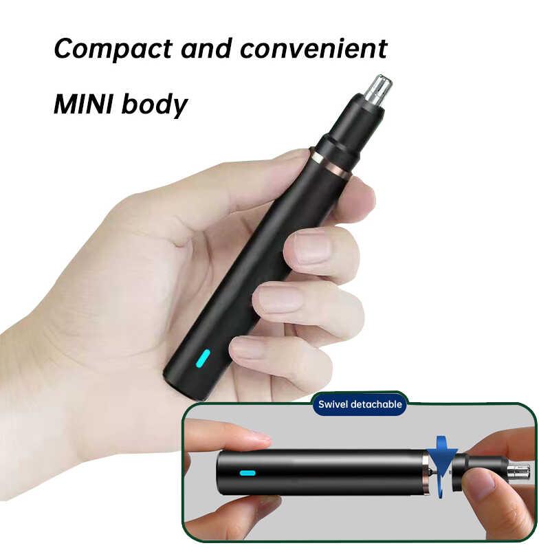 Product Introduction of Men's Stainless Steel Electric Nose Vibrissa Shaver Can Be Cleaned with Portable Nose Ear and Hair Trimmer 4