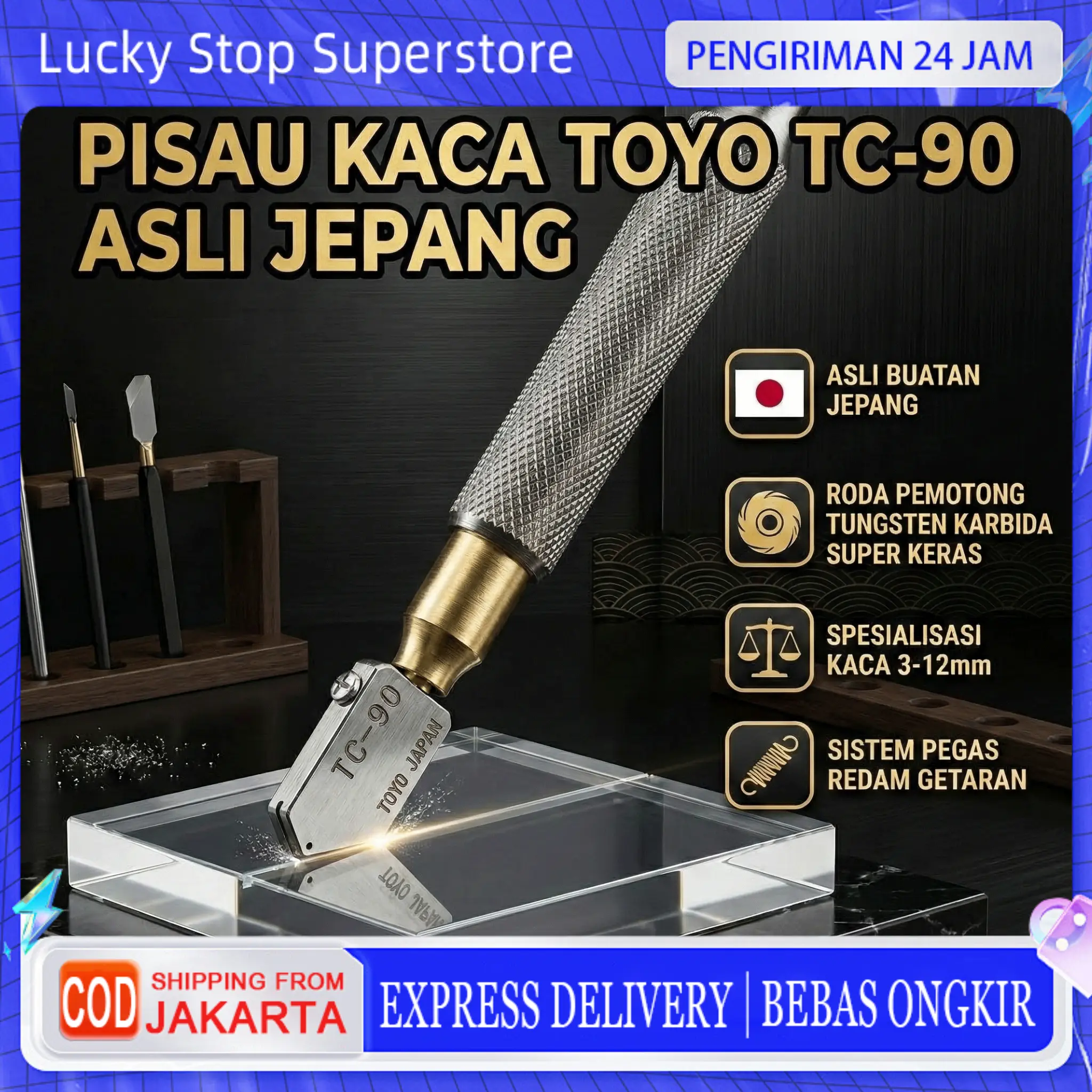 TOYO TC 90 original alat potong kaca asli TC 90 profesional ol glass cutter