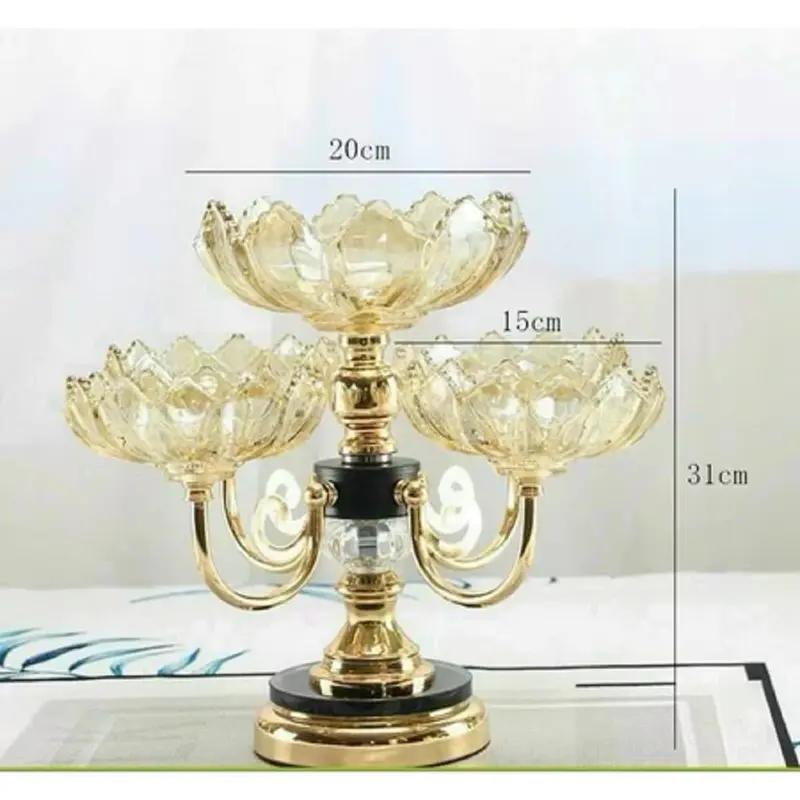Khay mứt tết, khay đựng bánh kẹo, hoa quả, đồ ăn vặt. Khay mứt 5 cánh sen xoay 360 độ sang trọng Kitchen Nhà Bếp 3