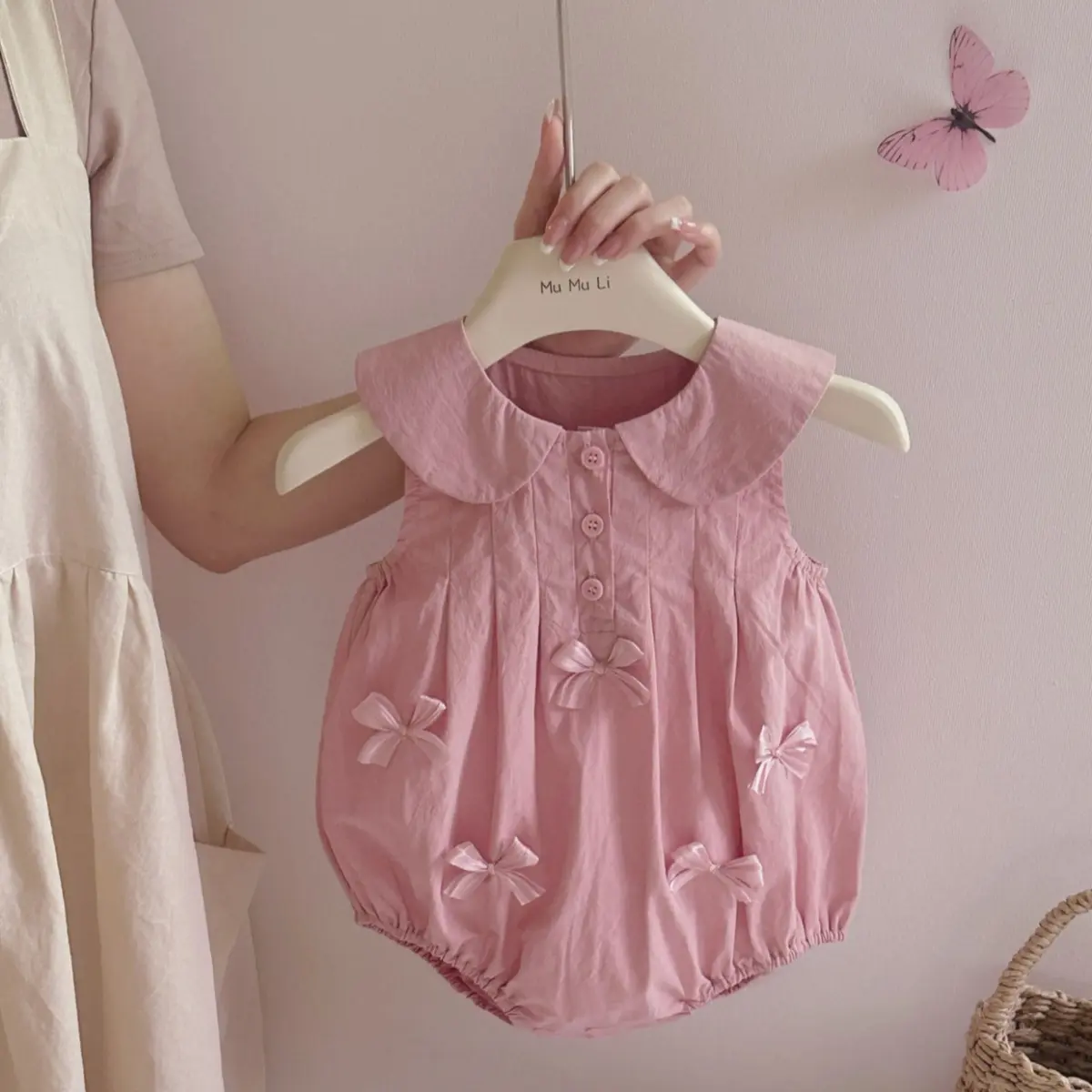 Áo Liền Quần Ngắn Tay Cho Em Bé Gái, Phong Cách Mùa Hè INS, Áo Liền Quần Cho Em Bé Mới Biết Đi, Onesise, Thích Hợp Cho Độ Tuổi 0-2 Tuổi