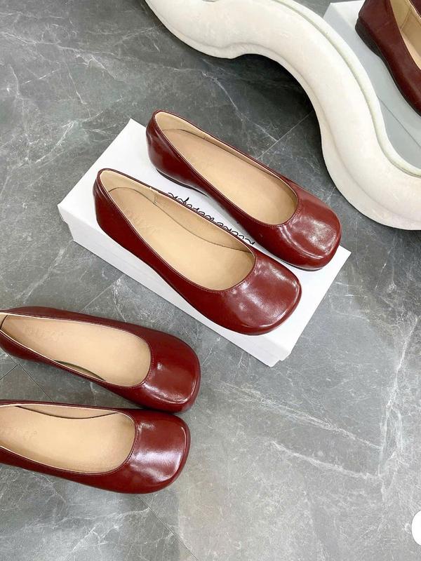 Giày Búp Bê Trơn Thời Trang Nữ Shoes Nhung 0