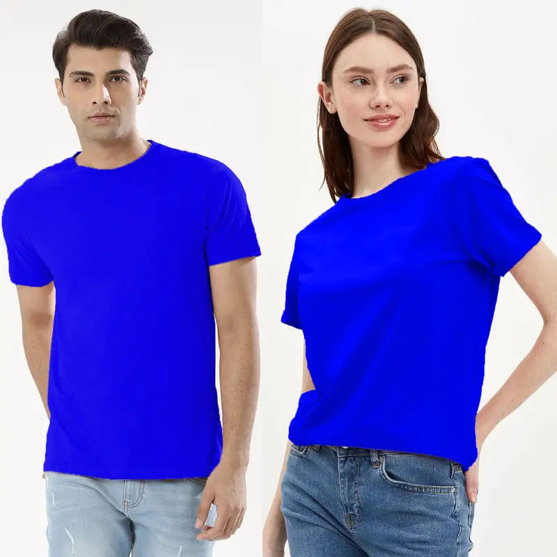 Baju Kaos warna biru benhur Polos Lengan Pendek O Neck Unisex Bahan Katun Combed PE 30s Adem Kualitas Premium Distro Pria 0