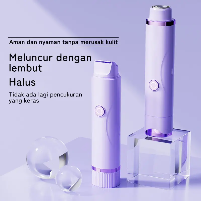 Epilator Mini Ganda Untuk Kemaluan, Alat Pencukur Listrik Untuk Ketiak, Kecil Dan Portabel 1