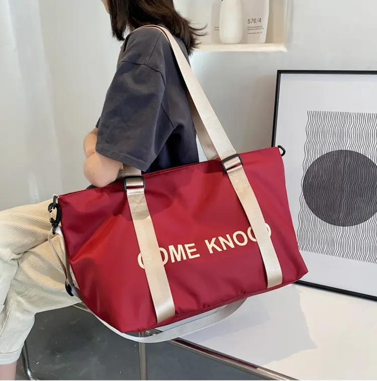 Túi du lịch thời trang siêu nhẹ AS21 có dây cài lên vali- Bag Nhung Balo Đeo Vai valichat  luong valis in Da Nam