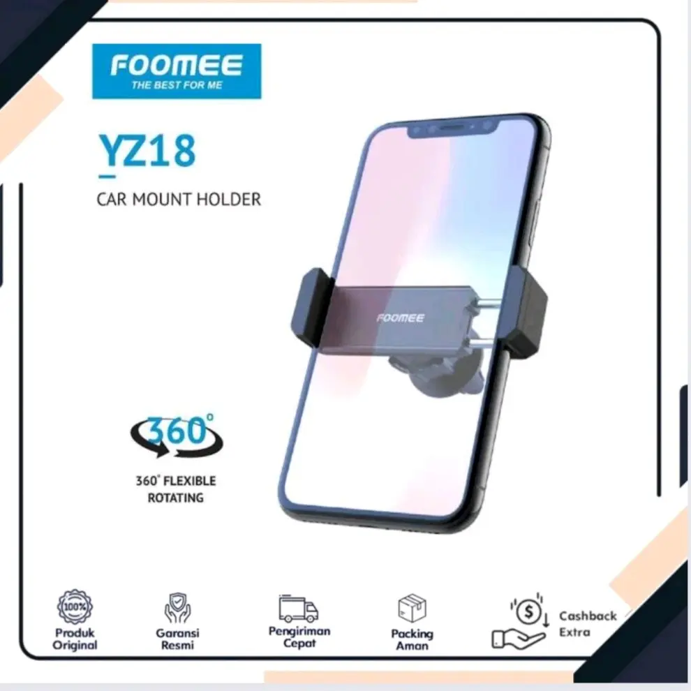 Foomee YZ18 Car Mount Holder Penjepit HP Sekat AC Mobil