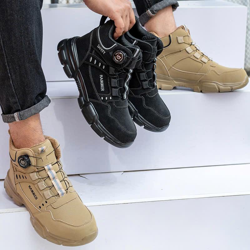 Giày Bảo Hộ HAMMER Cổ Cao Mũi Chịu Lực Đế Chống Đinh Cách Điện Chống Trơn Trượt An Toàn Bảo Hộ Siêu Bền Thời Trang