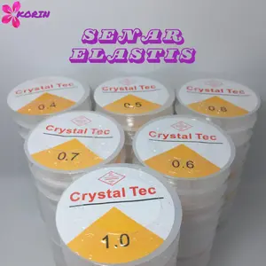 [1ROLL] Senar Elastis / Tali Karet Transparan / Tali Karet Elastis Manik Manik Crystal Tec