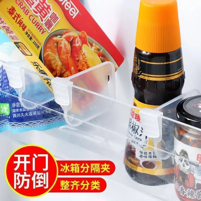 Tấm Vách Ngăn Tủ Lạnh, Phong Cách Nhật Bản, Cửa Bên, Thiết Kế Sáng Tạo, Bảng Sắp Xếp Và Phân Loại Lưu Trữ, Kẹp Bảng Điều Khiển Lưới, Thông Dụng, Đa Năng, Kẹp Thẻ 3