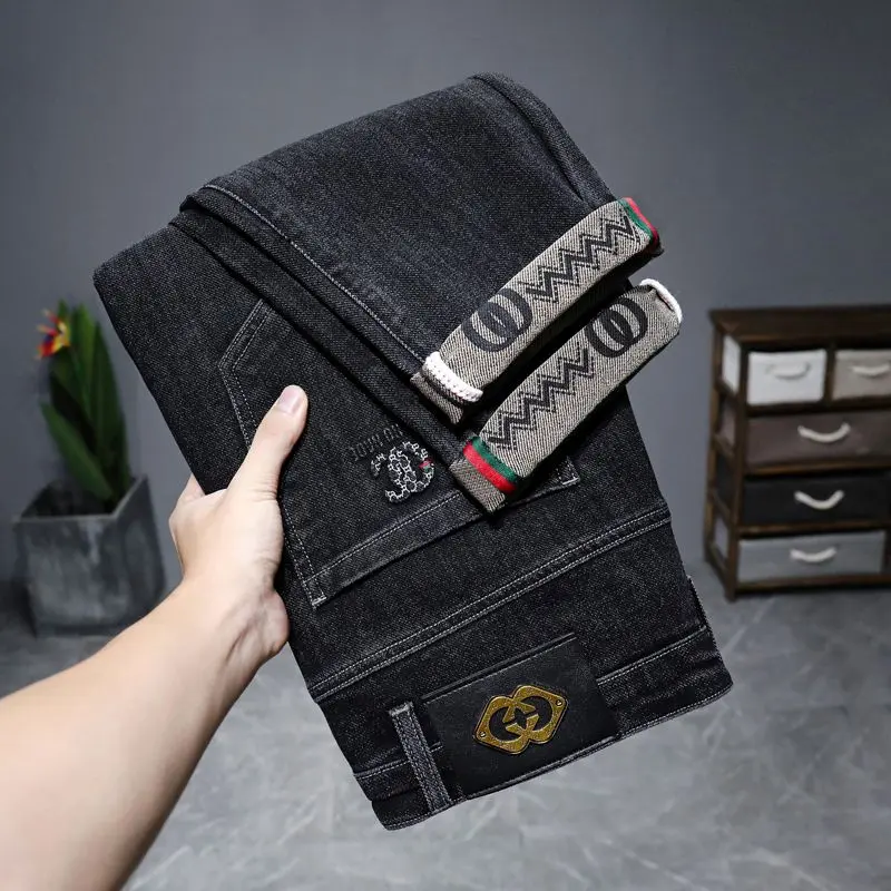 Quần Jean Xintang, Thương Hiệu Thời Trang Châu Âu Và Mỹ Cao Cấp, Dành Cho Nam Giới, Dáng Suông Mỏng, Co Giãn, Hợp Xu hướng, Quần Dài, Thích Hợp Cho Mùa Đông, Hàng Mới Về