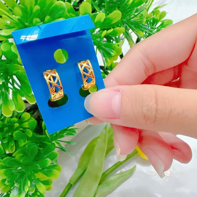 Hoa tai bản đính đá và hoa tai đá tròn mới( Women Voi ) 7