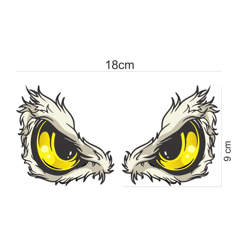 Decal tem đôi mắt đại bàng 3d trang trí xe tải, xe ô tô, xe máy chịu được nắng mưa (Nhiều kích thước | 1 đôi), Tem dán xe, Tem Decal Dán Xe, Sticker Dán Xe 6