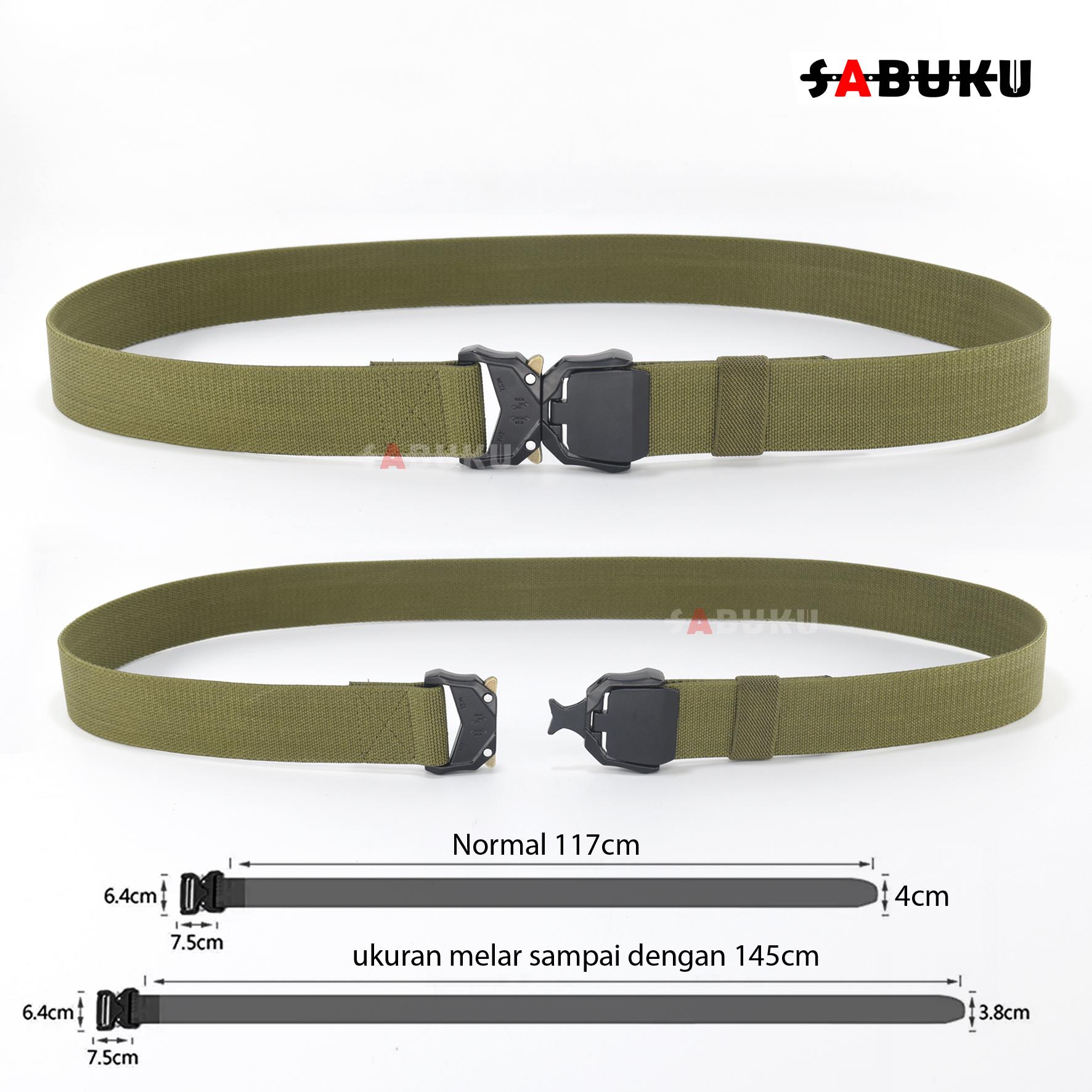 Ikat Pinggang Pria Nylon Canvas Sabuk Tactical Gesper Quickly Unlock Militer Fas Simple Model Kekinian -282 Besi