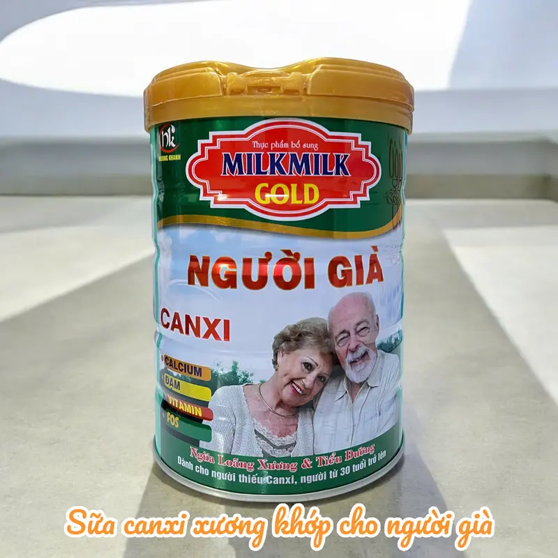 Sữa canxi dành cho người già Milkmilk Gold canxi lon 900g 1